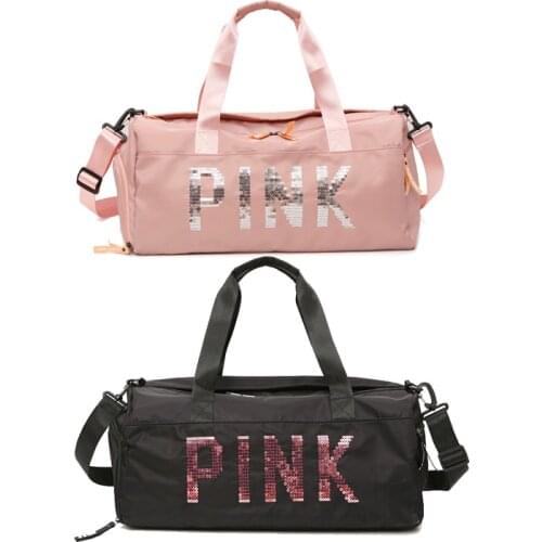 Large Capacity Shoulder Fitness Bag Dry and wet separation yoga bag Sequin Letter traval backpack Weekend Sports Duffel bag