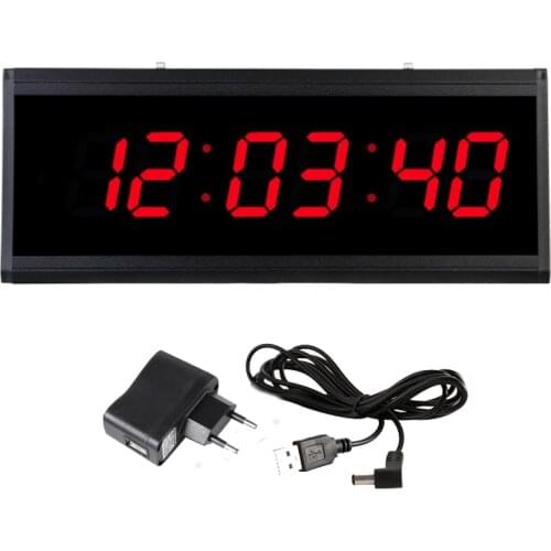 Digital Wall ClocK Large LED Display Wall Clock Living Room Sports Venues Electronic LED Wall Watch Decor Clocks With EU Plug