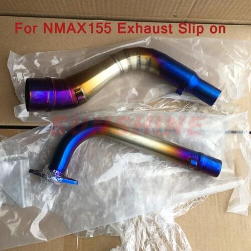 For YZF NMAX155 Exhaust Motorcross Slip on Front Exhaust Motorcycle Pipe Stainless Steel Modified NMAX 155 N MAX 155 Tube Link