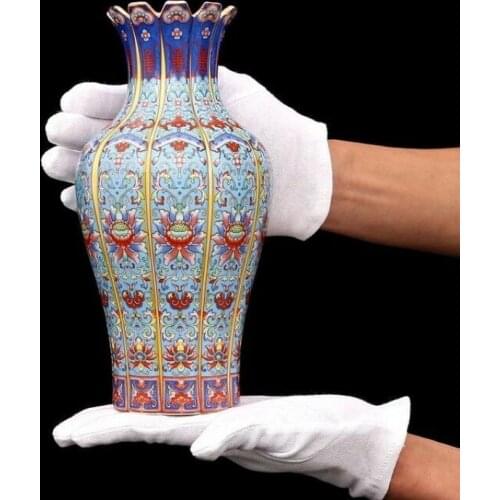 China antique Porcelain qing yongzheng colour enamels Gild flowers Vase