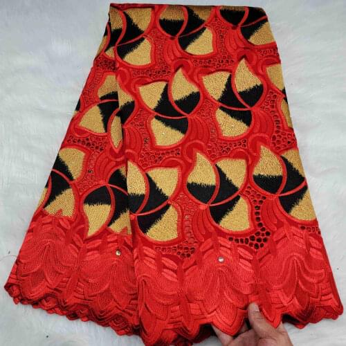 Hot Selling African 100%Cotton Lace Fabrics 2021 High Quality Lace French Swiss voile Pure Cotton Lace Dubai Fabric 5yards