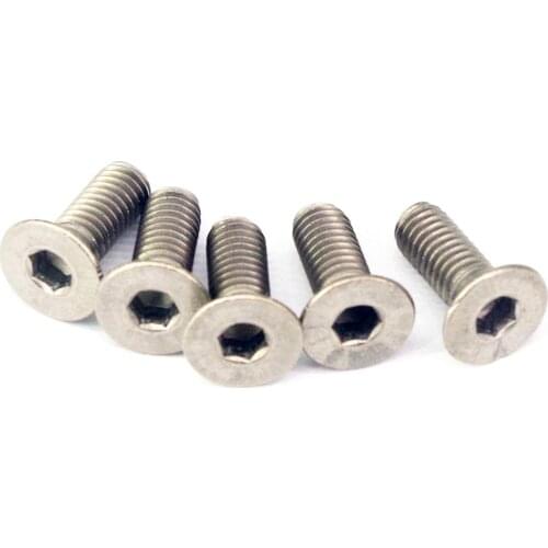 LOT20 M3 x 12mm GR2 Countersunk Titanium Hex Socket Cap Screw Bolts Anti Acid Corrosion