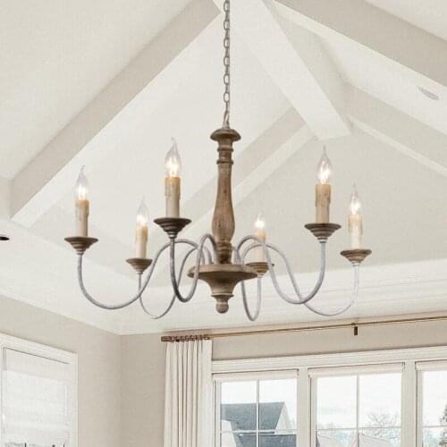 Chandelier Minimalist Creative Lamp in the Living Room Dining-Room Lamp French Country Retro Lamps Cozy Bedroom Main Lights