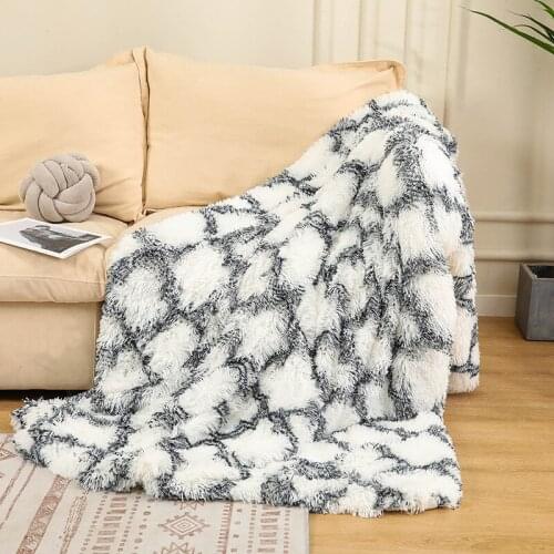 Multifunction Double Plush Sofa Throw Blanket Office Travel Picnic Airplane Hospital Fluffy Blankets Portable