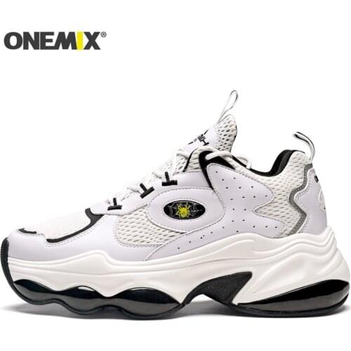 ONEMIX New Classics Style Running Shoes Black Height Increasing Men Sneakers Lace Up Athletic Shoes Comfortable Light Soft