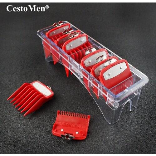 CestoMen Professionlal Clipper Limit Combs 8/10pcs set Hair Cipper Guards With Case Barber Trimmer Accessories For Wahl Machines