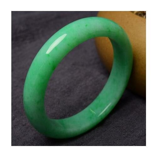 Natural Burmese emerald green 54-64mm bracelet, elegant princess jewelry, best gift for mother and girlfriend