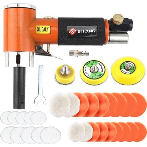 New Air Sander Mini Lengthen Pneumatic Grinding Machine Set 1inch 2 inch 3 inch Buffing Pad Polishing Pad Kit For Car Polisher