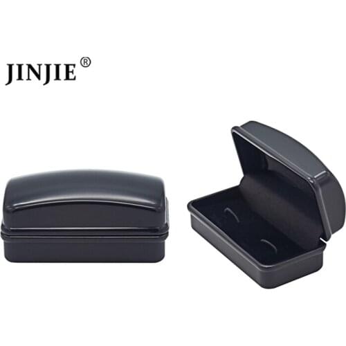New Simple Chinese Factory Cheap Plastic Black Cuff Links Packing Box Gift Boxes for Jewelry Cufflinks Earring