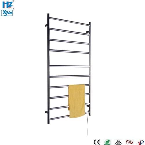 Big Size Electrical Heated Towel Rail Shelf Stainless Steel Polished Towel Warmer Rack Bathroom Towel Drying Rail TW-RD10