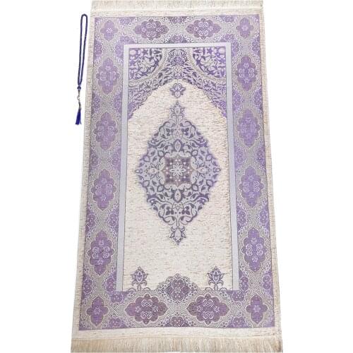 Luxury Ottoman Prayer Rug And Beads Rosary Gift Lightweight Easy To Carry Long Time Usage 290 G 115 Cm - 68 Centimeter