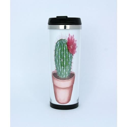 Catharsis Cactus Printed Thermos Cup
