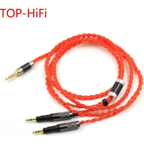 TOP-HiFi DIY 2.5mm/3.5mm/4.4mm Balanced UPOCC Silver Plated Headphone Upgrade Replacement Cable for ATH-R70X Earphones