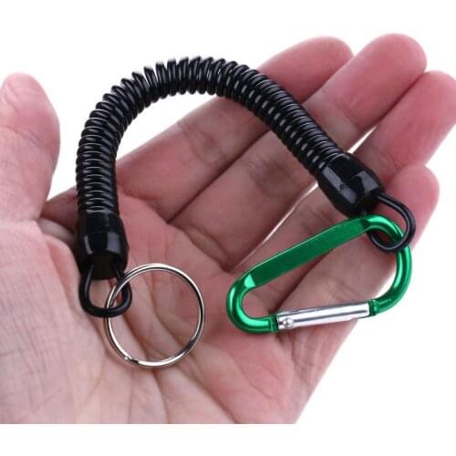 Anti-lost Rope Fishing LURE Bait Fishing Gear Camping Hook Take-up Cord Fishing Gadgets Spring Rope Metal Buckle Fishing Tools