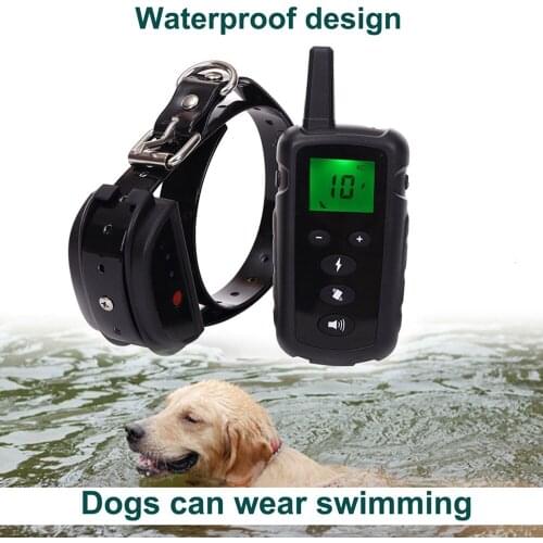500M Waterproof Rechargeable Electric Dog Training Collar Pet Remote Control With LCD Display No-Barking Collars Training Device