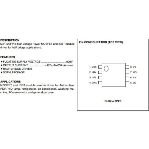 M81720FP HIGH VOLTAGE HALF BRIDGE DRIVER new original goods