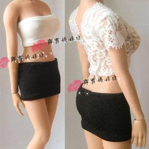 1/6 Sexy Lace Short and Tube and Slim Skirt Suit Model for 12 inch PH TBL Figures Body Toy