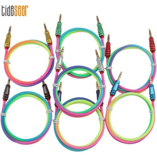 1m Jack 3.5mm Aux Cable Adapter Male to Male Stereo Audio Auxiliary Wire for Xiaomi Car Speaker Headphone MP3/4 AUX Cord 100pcs