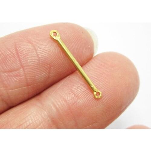 Brass stick charm 18x1.2mm Raw brass earrings connector Necklace findings -100pcs R1268