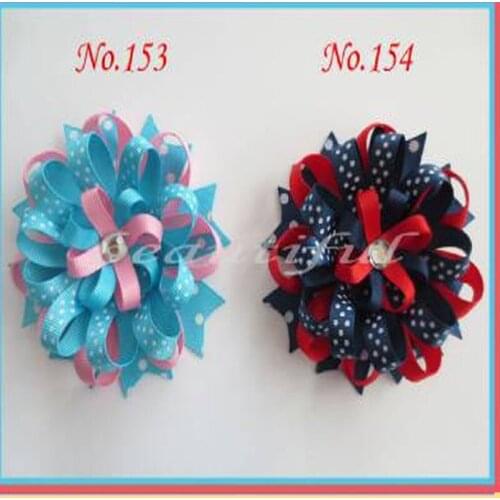 200 pcs BLESSING Good Girl Boutique Modern Style D- Birds Nest Hair Bow Clip 200 No