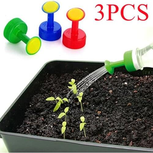 3PCS Gardening Plant Watering Attachment Spray-head Soft Drink Bottle Water Can Top Waterers Seedling Irrigation Equipment