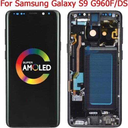 5.8" Original SM-G960F/DS Display For Samsung Galaxy S9 LCD Screen With Frame S9 G960F G960A G960U LCD Display Screen Parts