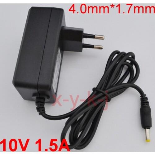 50PCS 10V 1.5A High quality IC solutions AC 100V-240V Converter Adapter DC 10V 1.5A 1500mA Power Supply EU Plug 4.0mm x 1.7mm