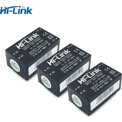 50pcs Hi-Link Original AC DC Step-Down Power Converter Module 220V to 5V 3W HLK-PM01