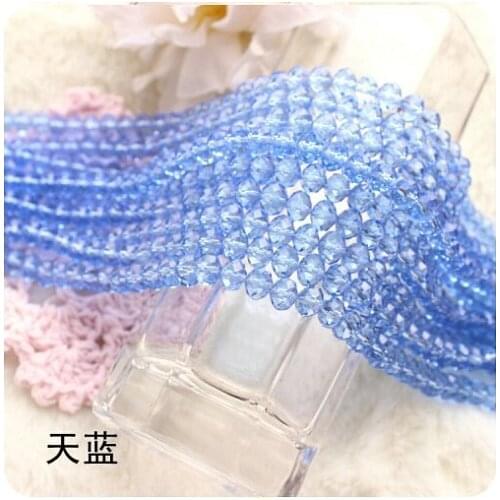 6mm 8mm Sky Blue Colour Crystal 5040 Rondelle Beads ,Handcraft Rondelle Beads