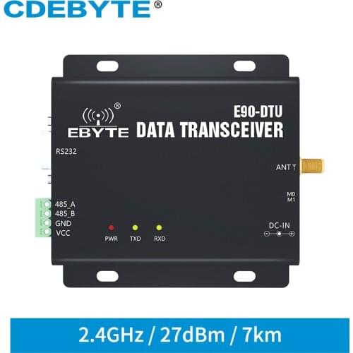 CDEBYTE E90-DTU(2G4L27) New LoRa Wireless digital radio 2.4GHz 27dbm 500mW RS232/RS485 LBT FEC 7km LoRa Communication module