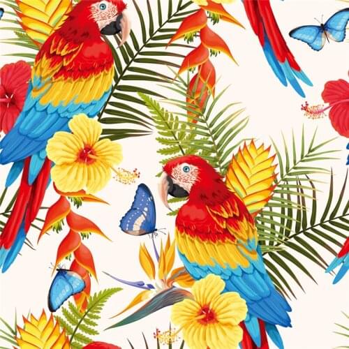 100% spandex stretch swimsuit fabric cute parrot printed fabric diy clothing shirt bedding patchwork U2