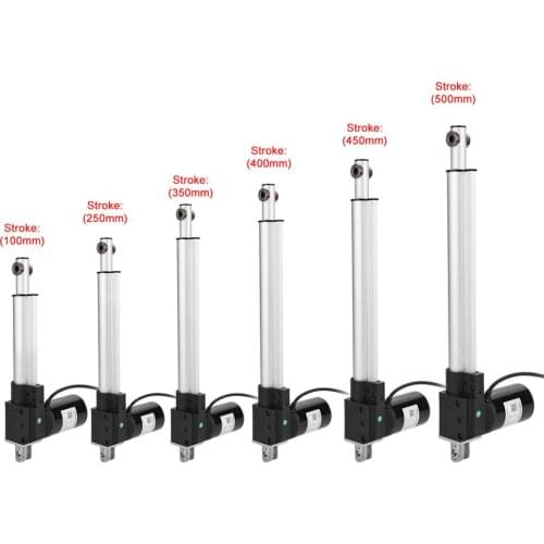 DC 12V 6000N Electric Linear Actuator Lift Stroke Electric Motor for Medical Auto Car 200/100/250/350/400/450/500mm