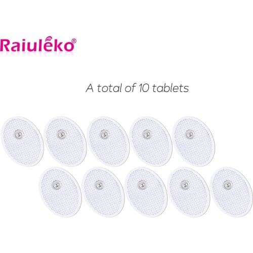 10Pcs Reusable Self Adhesive Tens Gel Electrode Pads For Tens Digital Physiotherapy Massager EMS Muscle Stimulator 3.5mm Plug
