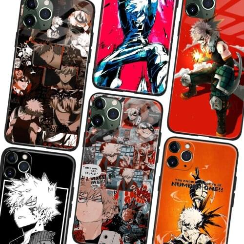 Katsuki Bakugo Kacchan BNHA Glass Soft Silicone Phone Case FOR iPhone SE 7 8 Plus X XR XS 11 12 Mini Pro Max Sumsung Cover Shell