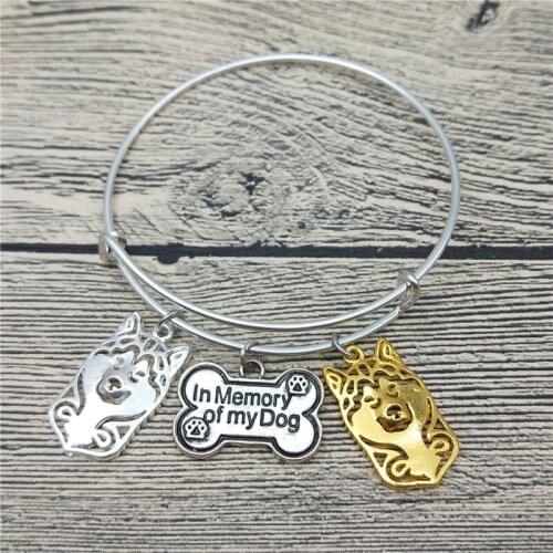 Trendy New Alaskan Malamute Bangles Cute Alaskan Malamute Dog Bangles Bracelets Fashion Animal Pet Jewellery