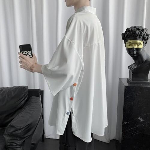 2021 Spring/Summer Shirt with Lapel Harajuku Casual Loose Student Shirt for Men and Women