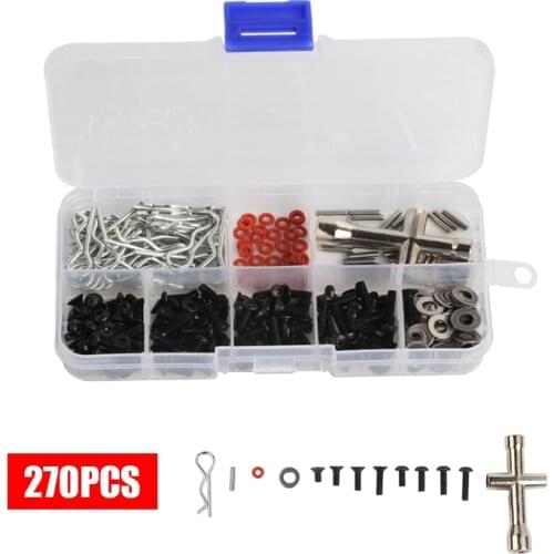 High Quality 270Pcs Practical Special Repair Tool Screws Box Set for 1/10 HSP RC Car + Hexagon Wrench