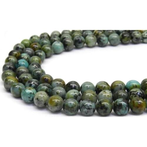 Natural African Turquois e,6,8,10,12mm Round Beads, African Turquois e Beads,African Bead,Gem stone Beads 1string