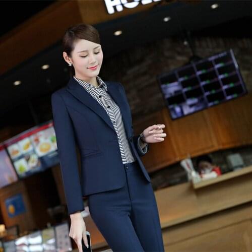 Office suits for women spring new-style professional pants suit female fashion suit office lady dress suit two piece set