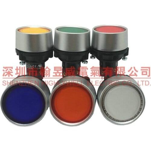 Original new 100% D16LMU2-1AB metal waterproof button switch 22MM with lamp button D16LMU2