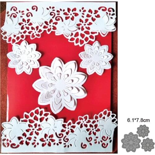 Metal Cutting Dies Cut Die Mold Flower Frame Decoration Scrapbook Paper Craft Knife Mould Blade Punch Stencils Dies New 2021