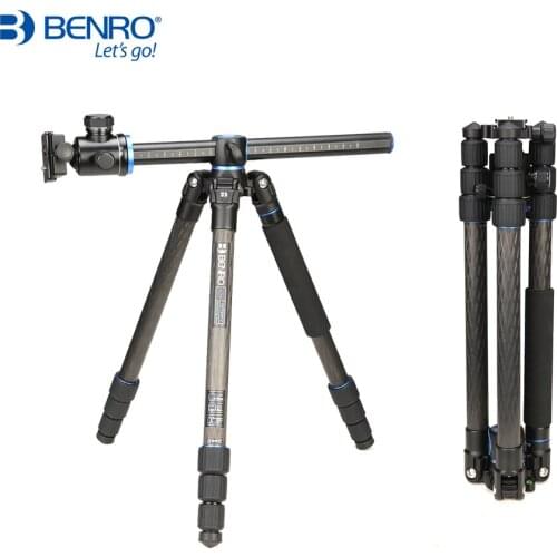 Benro GC268TV2 Tripod Carbon Fiber Reflexed Camera Stands Monopod With V2 Ballhead For Canon Nikon DSLR 4 Section Max Loading 18