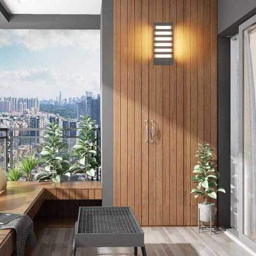 Modern porch light garden patio wall , cuboid LED ing, cool white and yellow