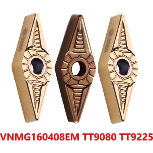 VNMG 160408 VNMG160408 EM TT9225 TT9080 Carbide Inserts for Stainless Steel Turning Tool Lathe Cutter CNC Cutting 10pcs Original