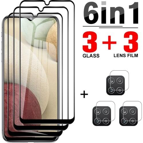 6-in-1 Cover Tempered Glass For Samsung Galaxy A 01 A 12 Protector For Samsung Galaxy A21 A21s A40 A41 Global Version Lens Film