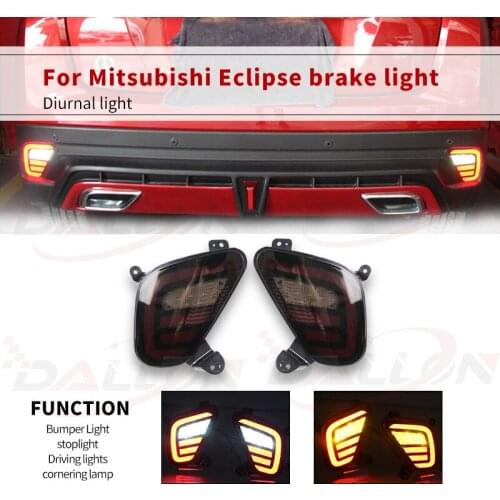 1 Pair Reflector LED Rear Bumper Light Fog Lamp Brake Light Turn Signal Reverse Light For Mitsubishi Eclipse Cross 2017-2020