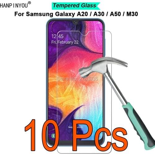 10 Pcs/Lot For Samsung Galaxy A20 A30 A50 M30 9H Hardness 2.5D Ultra-thin Toughened Tempered Glass Film Screen Protector Guard