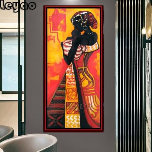 Big size 3d mosaic african woman 5d Full Square Round drill DIY Diamond Painting Rhinestone of pictures Embroidery new year gift
