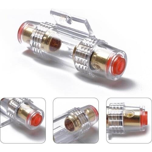 AGU Inline Car Audio 60A Fuse Holder Power Cable Amp Amplifiers Auto Fuse Accessory