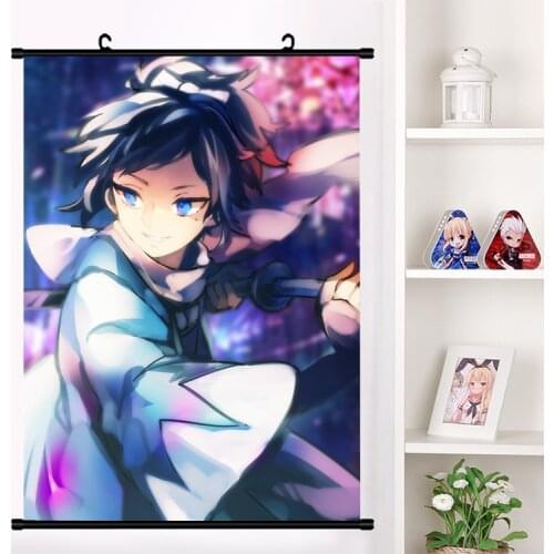 Anime Game Touken Ranbu Online Hirano Toushirou Wall Scroll Mural Poster Wall Hanging Poster Otaku Home Decor Gifts dropshipping